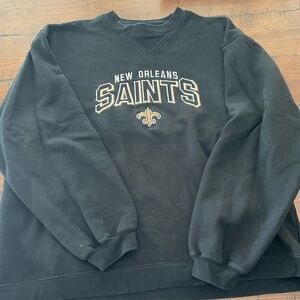 Reebok Black New Orleans Saints Crewneck Sweatshirt